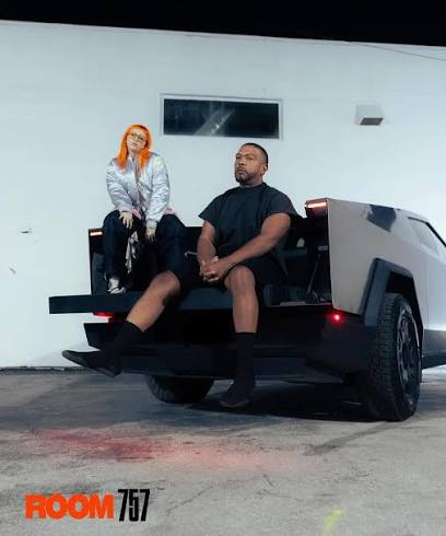 Amelia Moore and Timbaland in imagery around Back to Him